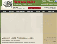 Tablet Screenshot of monocacyequine.com